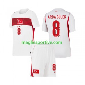 Completo Calcio Turchia Arda Guler 8 Bambino Divisa Trasferta Mondiali 2026